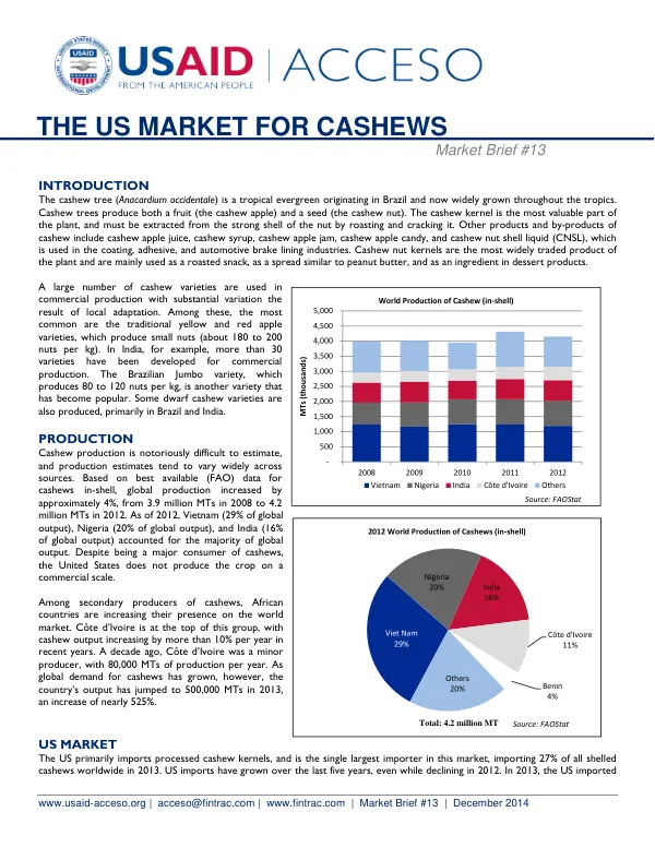 USAID-ACCESO Mkts Market Brief #13