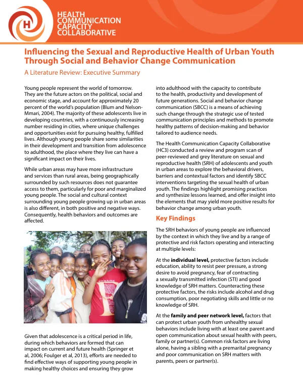 Evidence Review on Social and Behavior Change for Child Survival in Africa Scaling Up with Mass Media and ICT