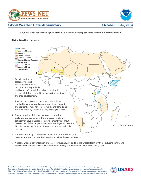 Global Weather Hazards Summary