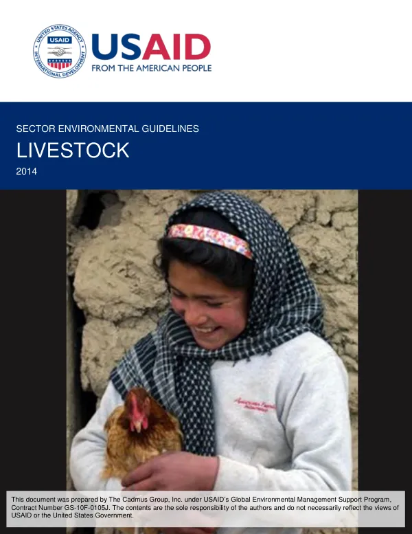 Sector Environmental Guidelines: Livestock
