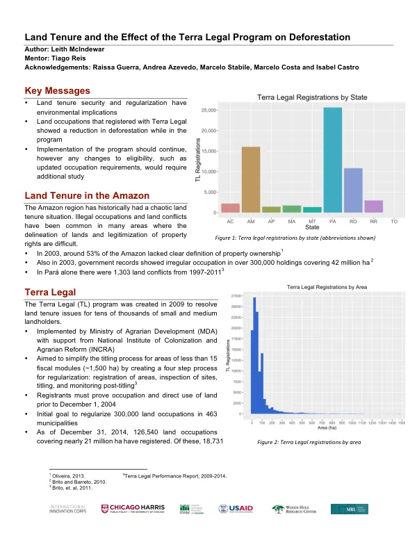 Land Tenure and the Effect of the Terra Legal Program on Deforestation