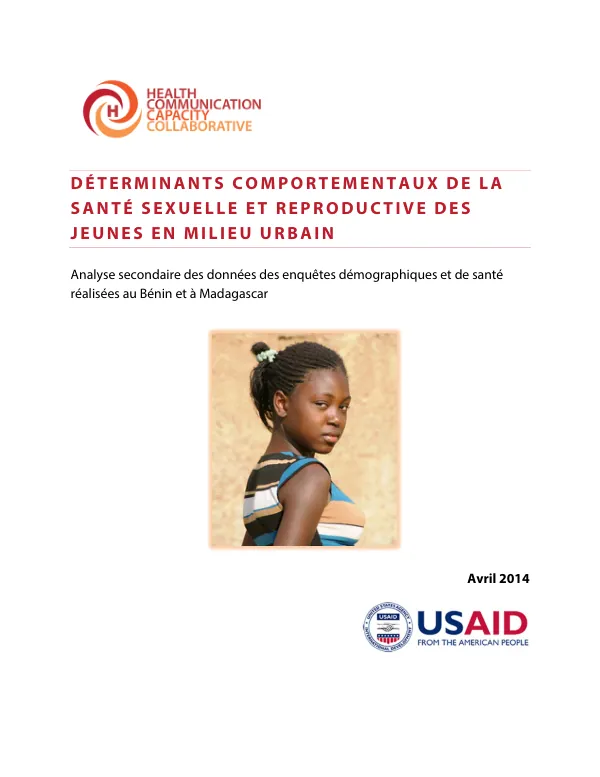 DÉTERMINANTS COMPORTEMENTAUX DE LA SANTÉ SEXUELLE ET REPRODUCTIVE DES JEUNES EN MILIEU URBAIN
