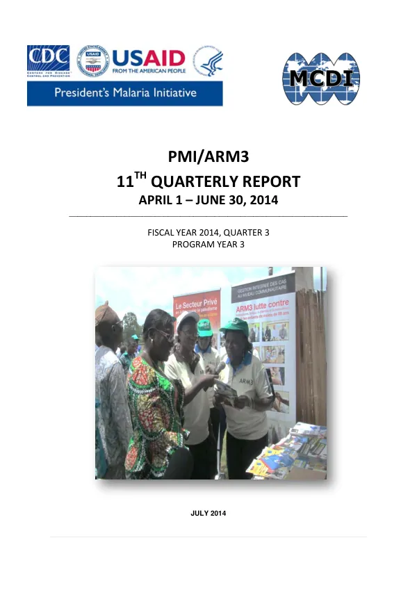 11th Quarterly Report: April 1, 2014 to June 30, 2014