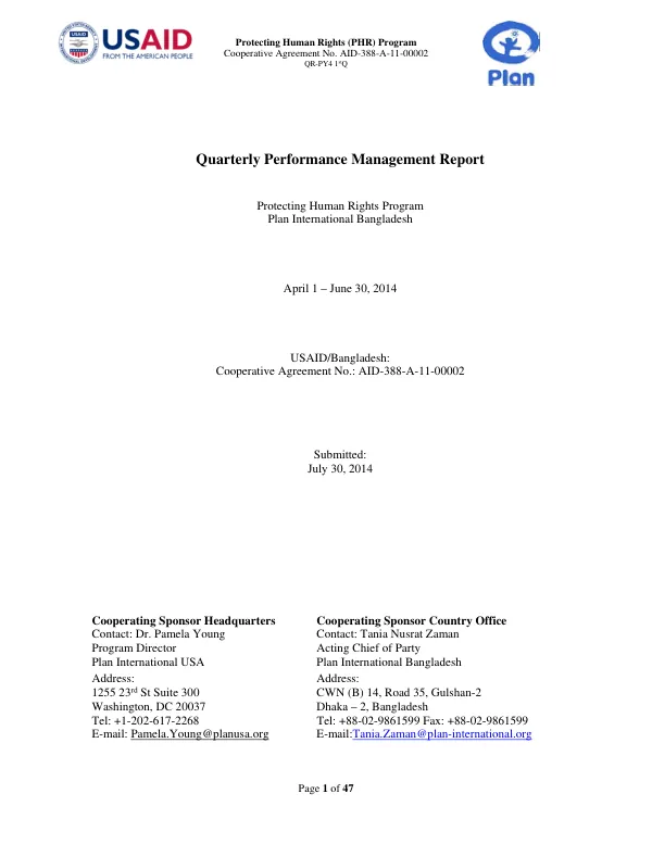 Protecting Human Rights (PHR) Program