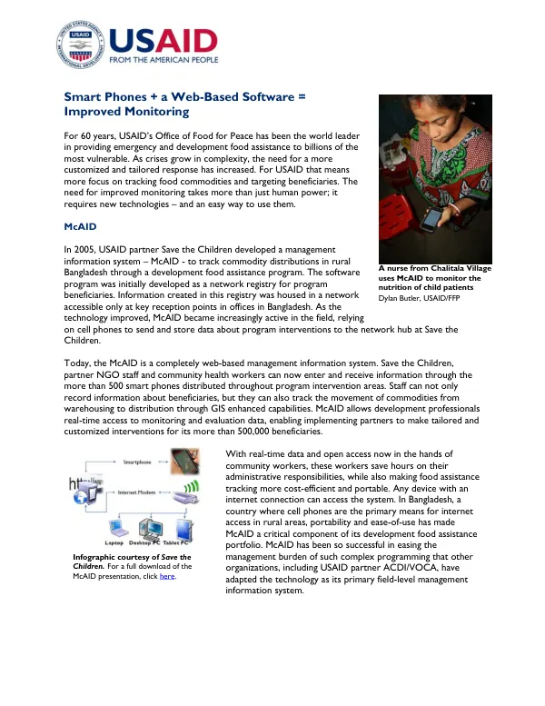 Improved Monitoring with Smart Phones and McAID