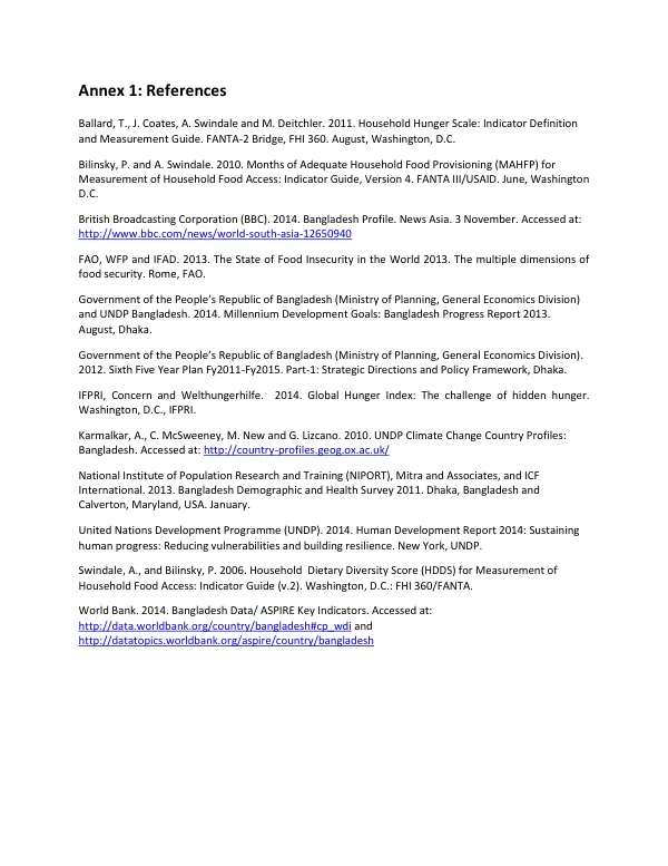 Quantitative Impact Evaluation of the SHOUHARDO II Project in Bangladesh on Household Food and Livelihood Outcomes