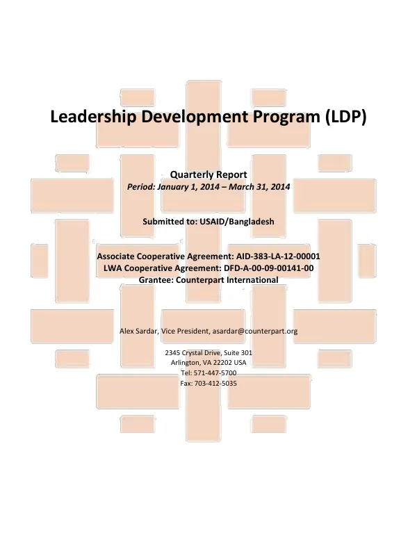 Leadership Development Program (LDP) Quarterly Report