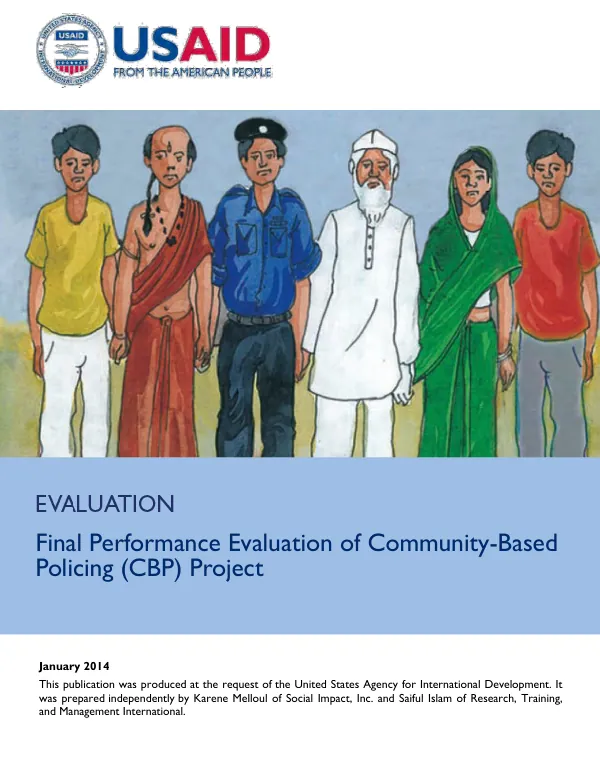 Final Performance Evaluation of the Community-Based Policing (CBP) Project