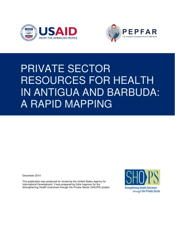 Private Sector Resources for Health in Antigua and Barbuda: A Rapid Mapping