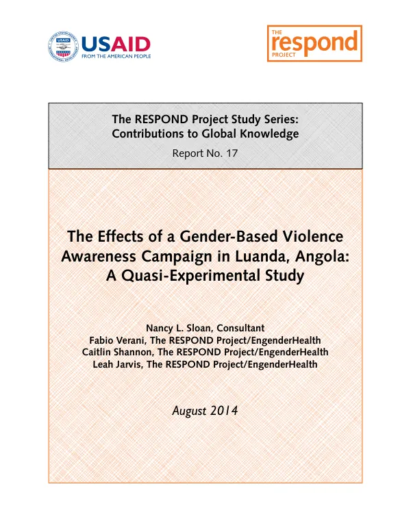 The Effects of a Gender-Based Violence Awareness Campaign in Luanda, Angola: A Quasi-Experimental Study