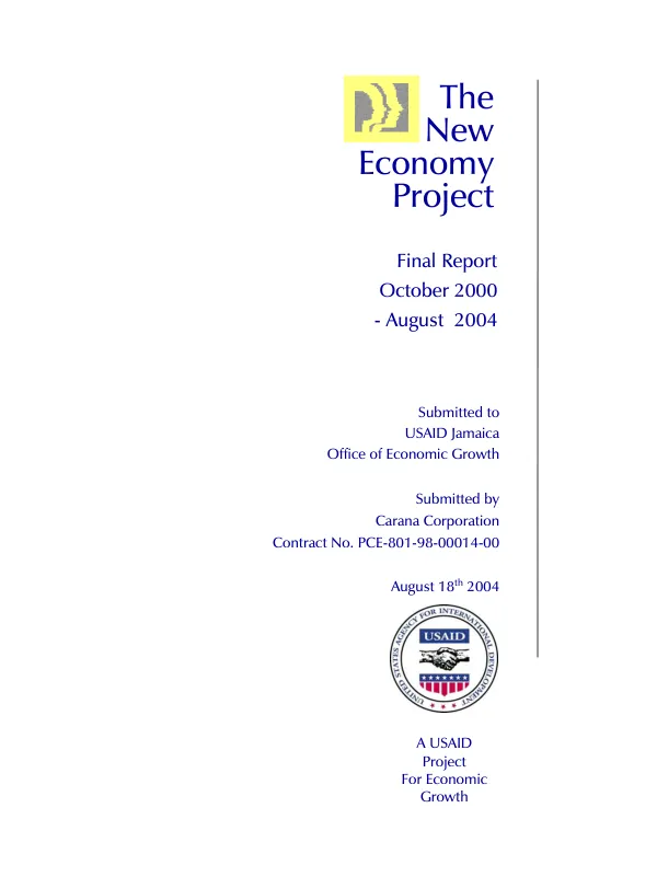 The new economy project : final report, October 2000-August 2004