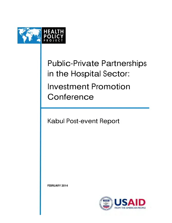 Public-Private Partnerships in the Hospital Sector: Investment Promotion Conference