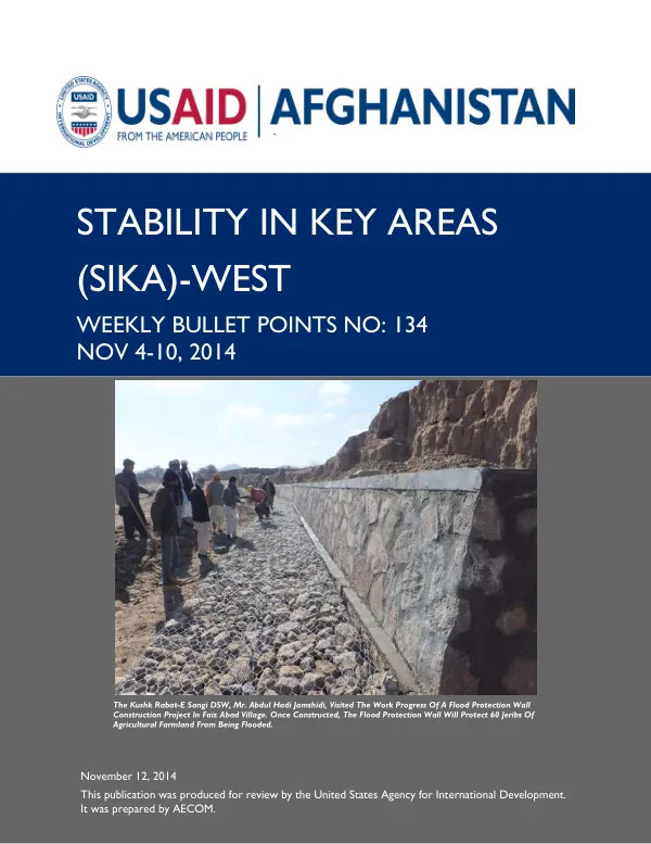 SIKA-WEST WEEKLY BULLET POINTS NO. 134