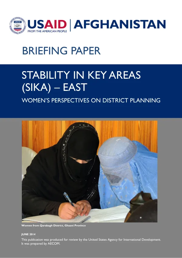 Women’s Perspectives on District Planning