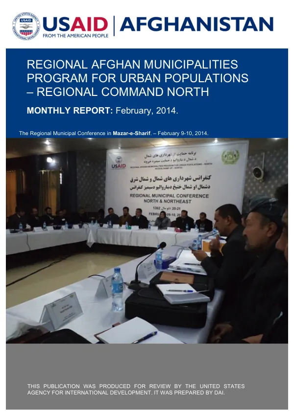 RAMP UP North Monthly Report, February 2014