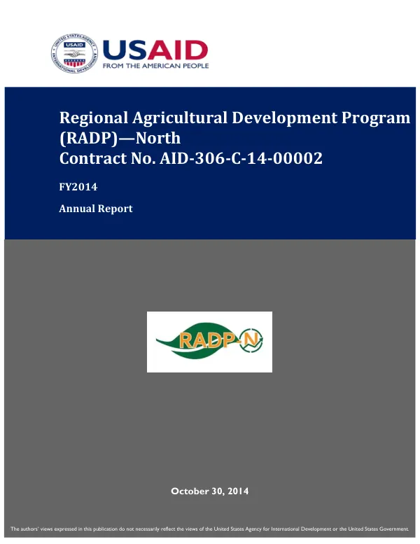 RADP-North FY2014 Annual Report