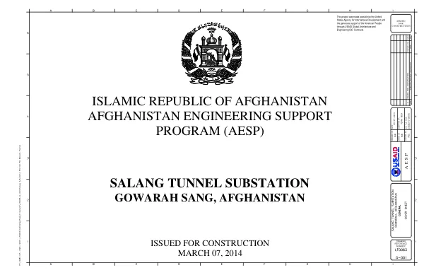Salang Tunnel Substation, Afghanistan Engineering Support Program (AESP)