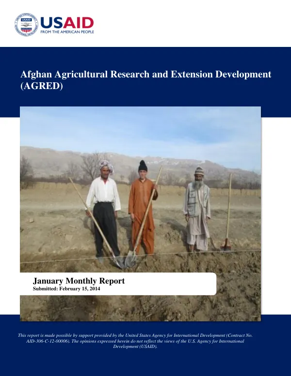 AGRED Monthly Report- January 2014