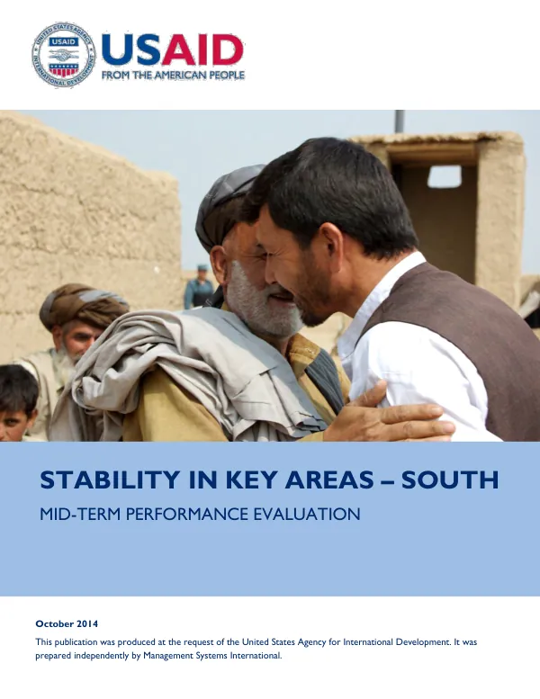 Stability in Key Areas – South: Mid-Term Performance Evaluation