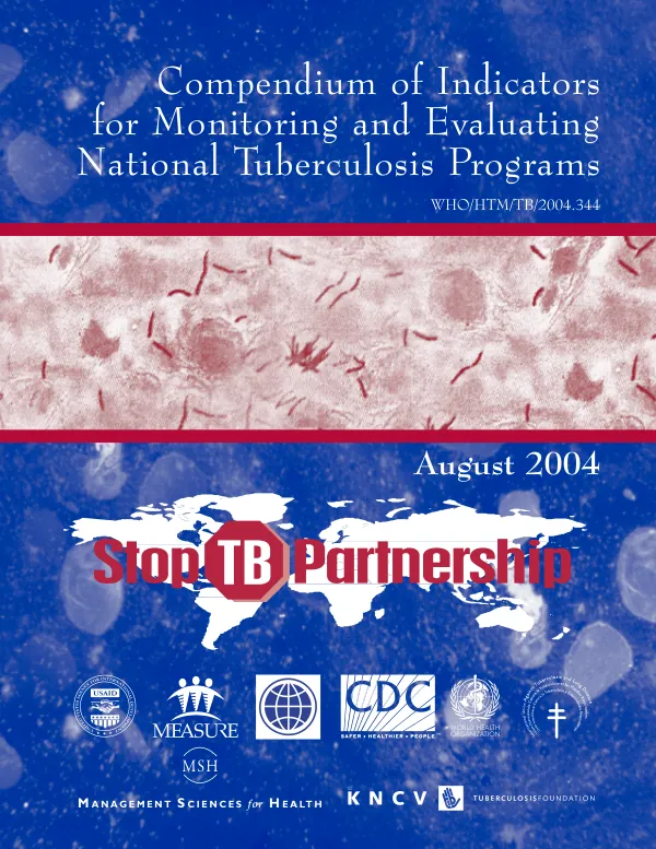Compendium of indicators for monitoring and evaluating national tuberculosis programs