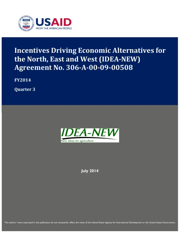 IDEA-NEW Quarterly Report—April-June 2014
