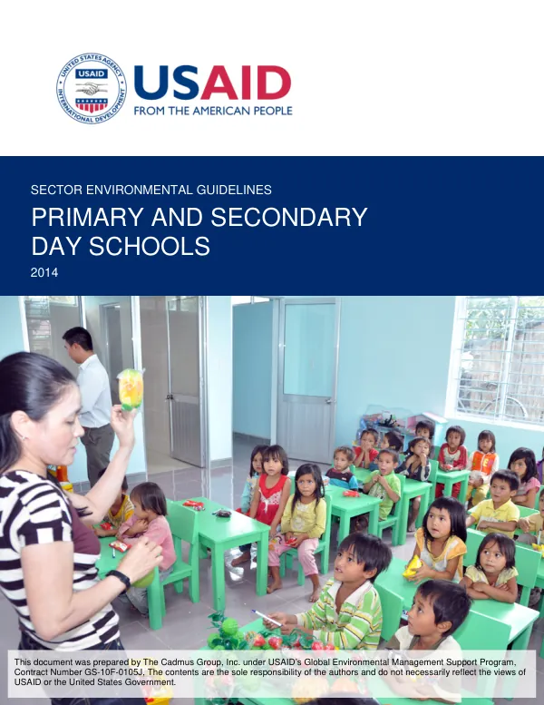 Sector Environmental Guidelines: Primary and Secondary Day Schools