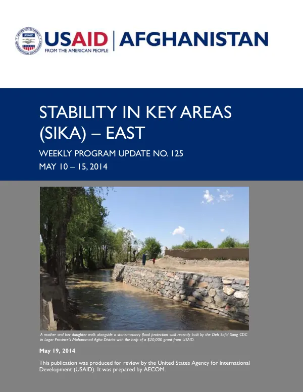 SIKA-East Weekly Program Update: May 10 – 15, 2014