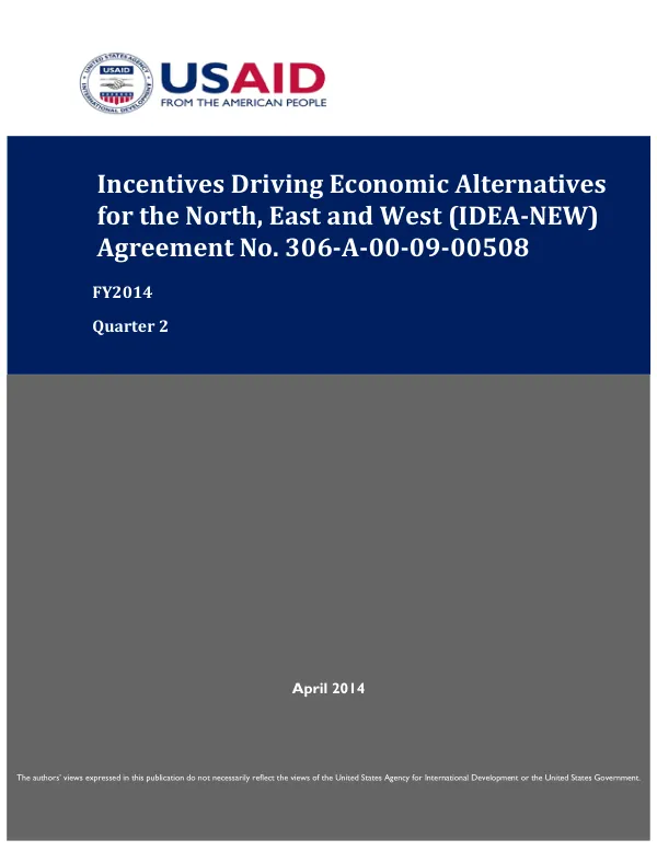 IDEA-NEW Quarterly Report—January–March 2014