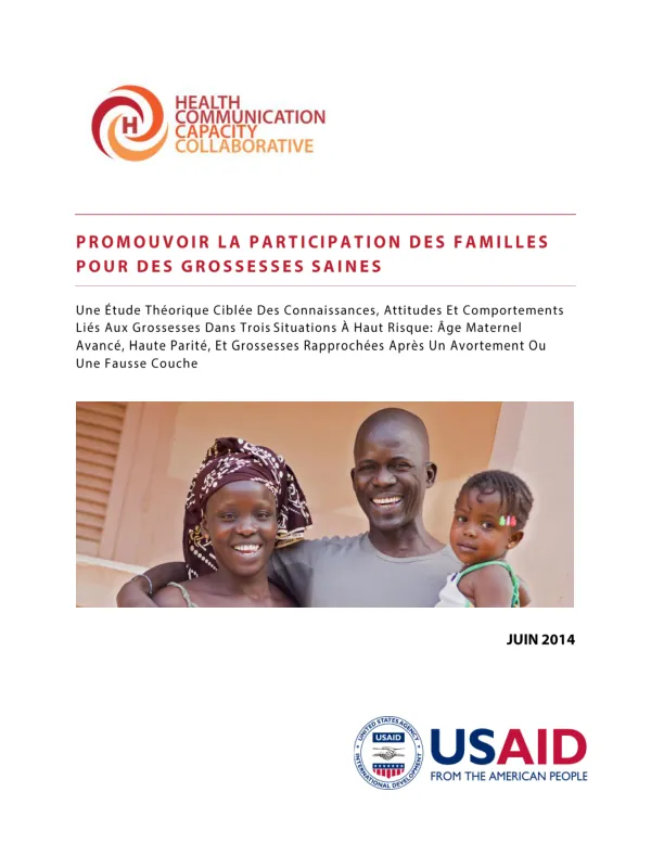 Étude sur les grossesses à haut risque et les grossesses à haute parité en Afrique
