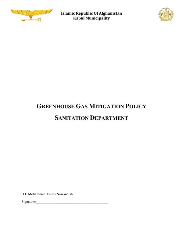 Greenhouse Gas Mitigation Policy