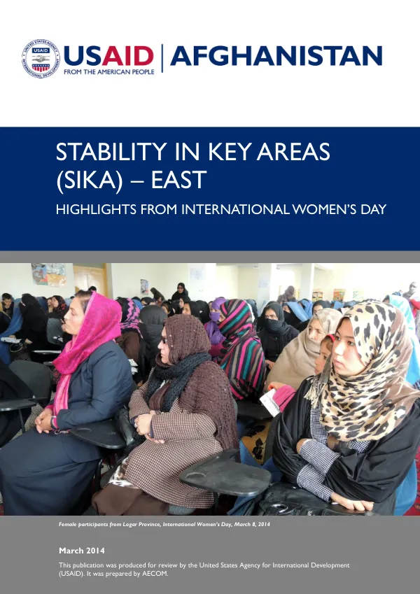 Stability in Key Areas (SIKA) – East Highlights from International Women’s Day