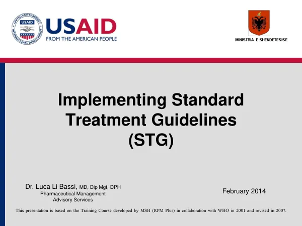 Implementing Standard Treatment Guidelines (STG)