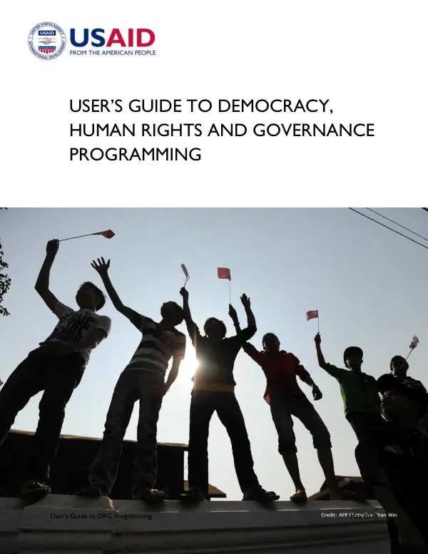 User’s Guide to Democracy, Human Rights and Governance Programming