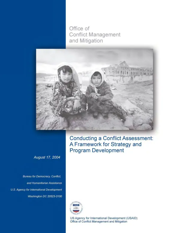 Conducting a conflict assessment : a framework for analysis and program development