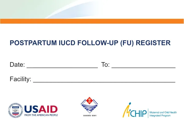 POSTPARTUM IUCD FOLLOW-UP (FU) REGISTER