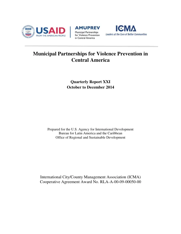 Regional Partnership For Decentralization and Local Governance In the Americas
