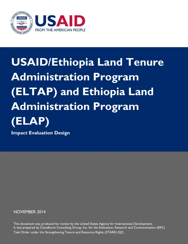 ELTAP/ELTAP Impact Evaluation Design Report