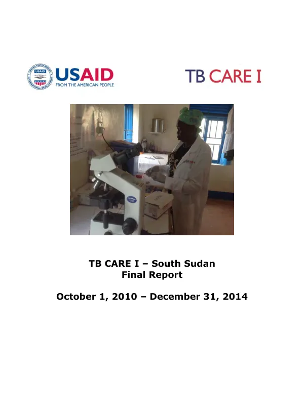 TB CARE I – South Sudan Final Report