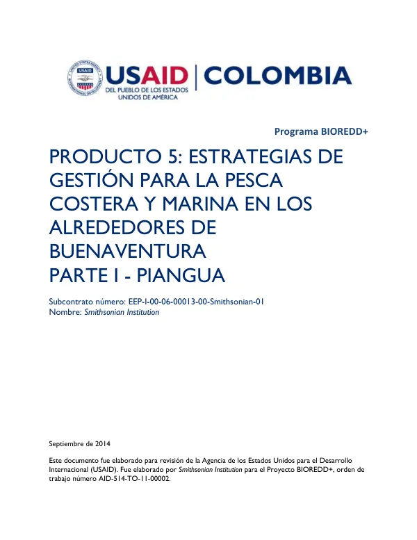 Estrategias de Gestión para la Pesca Costera y Marina en los Alrededores de Buenaventura