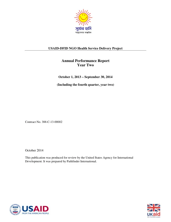 NHSDP Annual Performance Report - Year Two