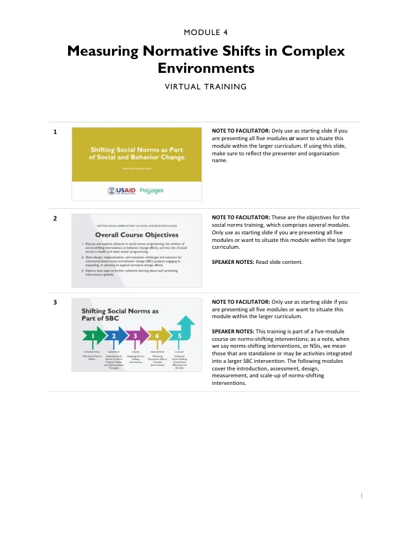 Measuring Normative Shifts in Complex Environments: Virtual Training