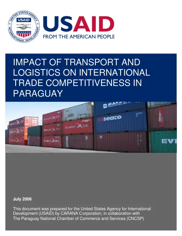 Impact of transport and logistics on international trade competitiveness in Paraguay