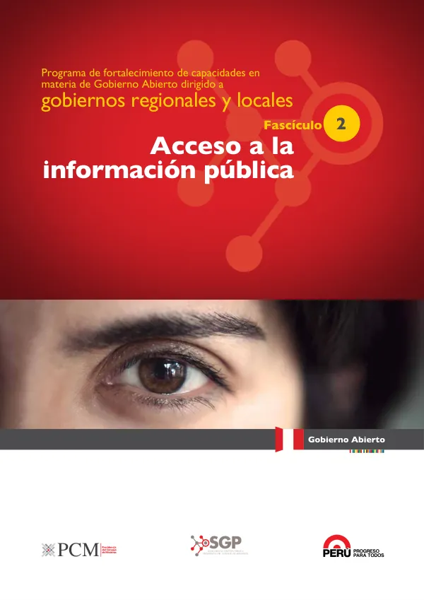 Programa de fortalecimiento de capacidades en materia de Gobierno Abierto dirigido a gobiernos regionales y locales