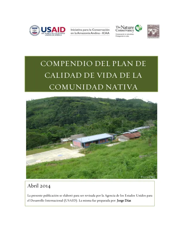 Compendio del Plan de Calidad de Vida - PCV de la Comunidad Nativa Chunchiwi
