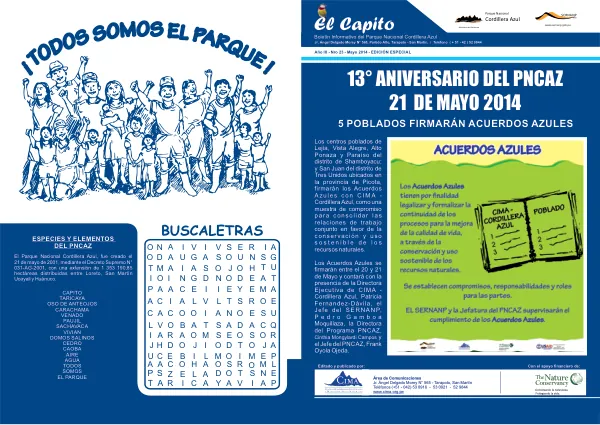 Boletín Informativo del Parque Nacional Cordillera Azul
