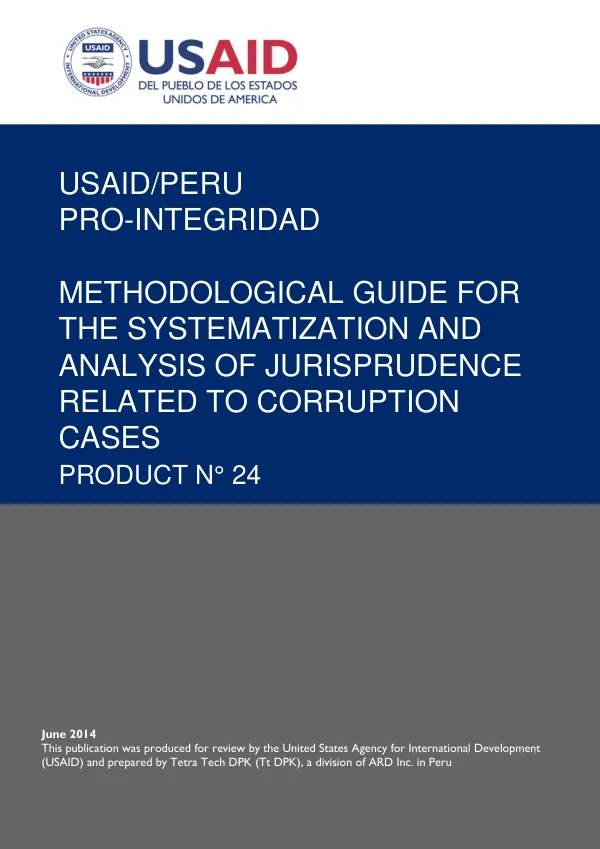 Methodological Guide for the Systematization and Analysis of Jurisprudence Related to Corruption Cases