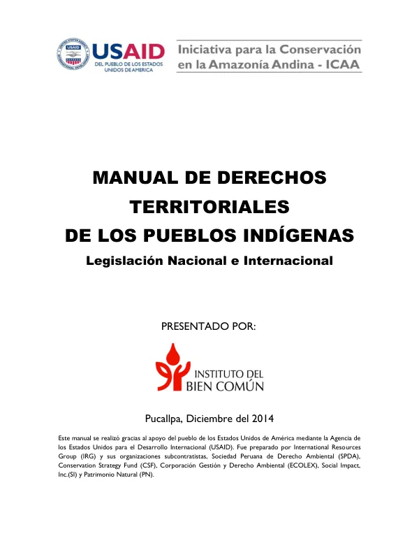 Manual de Derechos Territoriales de los Pueblos Indígenas