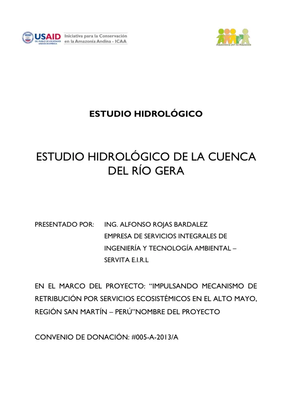 Estudio Hidrológico de la Cuenca del Río Gera