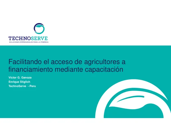Role of capacity building in access to Finance