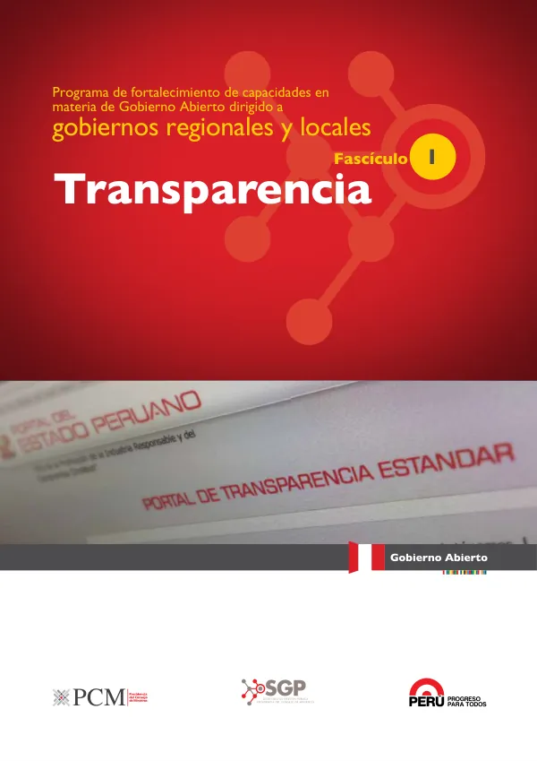 Programa de fortalecimiento de capacidades en materia de Gobierno Abierto dirigido a gobiernos regionales y locales
